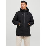 Jack&jones 12236010 Kapusonlu 2 Kapak Ceplı Parke Mont - Siyah
