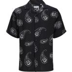 Jack&jones 12248448 %100 Vıskon Kısa Kol Gomlek - Siyah