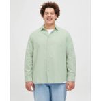 Jack&jones 12269089 Battal Buyuk Beden Jjebreeze Lınen Blend Erkek Uzun Kol Gomlek - Fıstık - Yeşil - 5XL