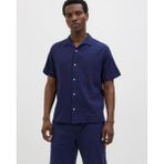 Jack&jones 12286189 Jordıa Structure Resort Kısa Kol Erkek Gomlek - Mavi