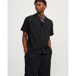 Jack&jones 12286189 Jordıa Structure Resort Kısa Kol Erkek Gomlek - Siyah - 2XL