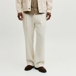 Jack&Jones Bill Andros Vis Linen Blend Jogger Erkek Beyaz Pantolon
