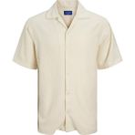 Jack&jones Cabana Varenna Slub Erkek Ekru Klasik Yaka Gömlek