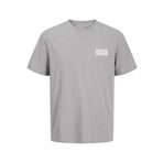 Jack&Jones Corp Logo Ss O Neck Erkek Gri Yuvarlak Yaka Tişört, S
