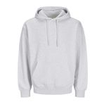 JACK&JONES Erkek JJECHARGE Sweat Hood NOOS Kapüşonlu Svetşört, White Melange, XL, beyaz melanj, XL