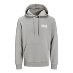 JACK&JONES Erkek JJECORP Logo Sweat Hood NOOS Kapüşonlu Svetşört, Ultimate Grey/Detay: Small Print, S, Ultimate Grey/Detay: Small Print, S