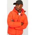 Jack&Jones Erkek Jjworld Kapüşonlu Puffer Mont 12259850 Turuncu