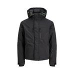 JACK&JONES Erkek Kaban, Siyah, L Beden