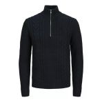 Jack&Jones Erkek Minimalist Yarım Fermuarlı Örgü Sweatshirt - Günlük Stil