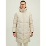 Jack&Jones Erkek Oversize Kapüşonlu Uzun Kışlık Mont - Sıcak Ve Şık