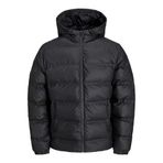 Jack&Jones Jcoelements Pu Puffer Siyah Erkek Ceket Mont