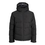 Jack&Jones Kapüşonlu Büyük Beden Puffer Siyah Erkek Mont 12245215 3XL