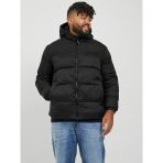 Jack&Jones Kapüşonlu Oversize Minimalist Siyah Erkek Mont