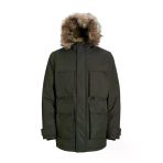 Jack&Jones Kapüşonlu Oversize Sıcak ve Şık Siyah Erkek Kışlık Mont