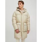 Jack&Jones Kapüşonlu Oversize Uzun Minimalist Erkek Mont