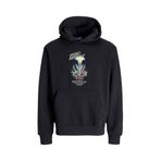 Jack&Jones Lucca Graphic Kapüşonlu Sweatshirt, XXL, 06-12276599-2, Siyah, erkek