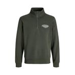 Jack&Jones Makoto Half Zip Erkek Yeşil Dik Yaka Sweatshirt, L