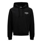Jack&Jones Makoto Kapüşonlu Sweatshirt, S, 06-12278606-2, Siyah, erkek