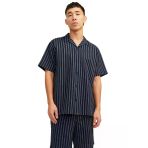 Jack&Jones Oversize Kısa Kol Çizgili Erkek Gömlek - Minimalist