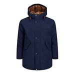 JACK&JONES PLUS Erkek Jjsaka Parka Ps Ceket, Lacivert (Navy Blazer), 5XL