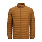 Jack&Jones Recycle Puffer Collar Erkek Kahverengi Mont, M, 12211129-RUB