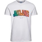 Jack&jones Sıfır Yaka Baskılı Beyaz Erkek T-Shirt 12238135 - M