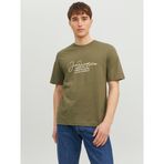 Jack&Jones Sıfır Yaka Standart Kalıp Haki Erkek%100 Pamuk T-Shirt 12235487 S