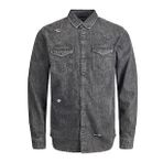 Jack&Jones Siyah-Gri Erkek Kot Gömlek 12213202