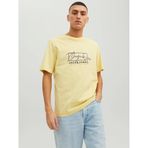 Jack&Jones Splash Branding Erkek Sarı Bisiklet Yaka Tişört