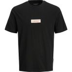 Jack&jones Split Fakestitch Branding Erkek Siyah Yuvarlak Yaka Tişört