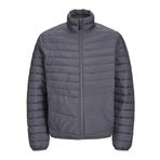 Jack&Jones State Packable Puffer Colar Erkek Gri Dik Yaka Mont, XXL