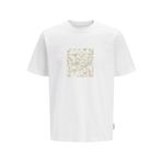 Jack&Jones Tarmac Camo Front Crew Neck Erkek Beyaz Yuvarlak Yaka Tişört, L
