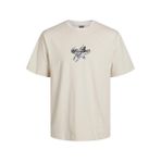 Jack&Jones Tint Crew Neck Erkek Bej Yuvarlak Yaka Tişört