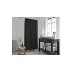 Jackline Polyester Kumaş Siyah Renk Banyo Perdesi Yerli Üretim Duş Perdesi