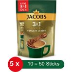 Jacobs 3 ü 1 Arada Gold Yumuşak Lezzet Hazır Kahve – 10'lu Paket x 5 Adet