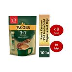 Jacobs 3ü1 Arada Gold Kahve Karışımı Yoğun Lezzet 80 Adet 10 X 8 Paket Hazır