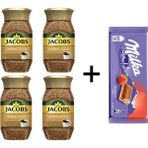 Jacobs Cronat Gold Kahve 4 x 100 gr + Milka Çilekli Çikolata 100 gr