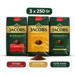 Jacobs Filtre Kahve 3 Farklı Lezzet 250 gr * 3