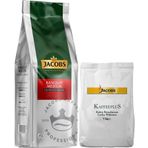 Jacobs Medium Çekirdek Kahve 1KG (Espresso Beans) & Kaffeeplus Süt Tozu 1KG (Karma 2 Li Set)