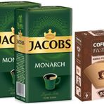 Jacobs Monarch 250 gr Filtre Kahve 2li + Coffee Filters Filtre Kahve Kağıdı 1/4 80li