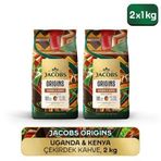 Jacobs Origins Uganda & Kenya Çekirdek Kahve 1 kg x 2 Adet