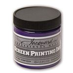Jacquard Jakarlı Profesyonel Ekran Baskı Mürekkep, Su Yolu, 4oz Kavanoz, Opak Menekşe (127)