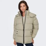 Jacqueline De Yong Esta Life Padded Kadın Bej Kapüşonlu Ceket - XS
