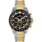 Jacques Lemans 1-2207D Liverpool Chronograph Quartz Çelik Altın/Gri 20 Atm 43 Mm Erkek Kol Saati
