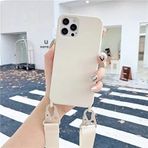 Jacyren Cep telefonu zinciri kılıf iPhone 13 ile uyumlu, kolye, cep telefonu kılıfı, naylon omuz askılı silikon koruyucu kılıf, ipli cep telefonu kılıfı şık bant Case Cover iPhone 13 için