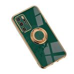 Jacyren Huawei P20 Cep Telefonu Kılıfı Huawei P20 Koruyucu Kılıf, Kılıf Mıknatıslı Araç Tutucu Ultra İnce Silikon Kılıf 360 Derece Parmak Tutucu Düşmeye Karşı Kapak, Yeşil, Huawei P20