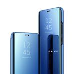 Jacyren Huawei P20 Lite uyumlu, deri kapaklı kılıf, ayna cep telefonu kılıfı, P20 Pro koruyucu kılıf, 360° sert polikarbonat, yarı saydam görünüm, Miroir darbeye dayanıklı kapak, stant fonksiyonlu, çanta kılıf P20, Mavi, HuaweiP20