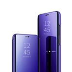 Jacyren Huawei P20 Lite uyumlu, deri kapaklı kılıf, ayna cep telefonu kılıfı, P20 Pro koruyucu kılıf, 360° sert polikarbonat, yarı saydam görünüm, Miroir darbeye dayanıklı kapak, stant fonksiyonlu, çanta kılıf P20, Mor, HuaweiP20