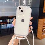 Jacyren iPhone 11 Pro Max için Cep Telefonu Zinciri Kılıf Cep Telefonu Kılıfı Naylon Omuz Askısı Şeffaf Silikon Kılıf Asmak için Kordonlu Koruyucu Kılıf Askılı Bant Kılıf iPhone 11 Pro Max için,