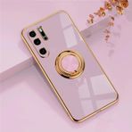 Jacyren Kılıf Huawei P30 Pro Koruyucu Kılıf, Kılıf Mıknatıslı Araç Tutacağı Ultra İnce Silikon Kılıf 360 Derece Parmak Tutucu Düşmeye Karşı Kapak (Leylak, Huawei P30 Pro)